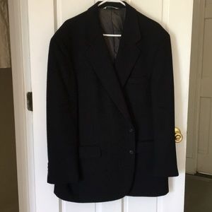 Evan Picone Men’s Wool Blazer Jacket 48R Black